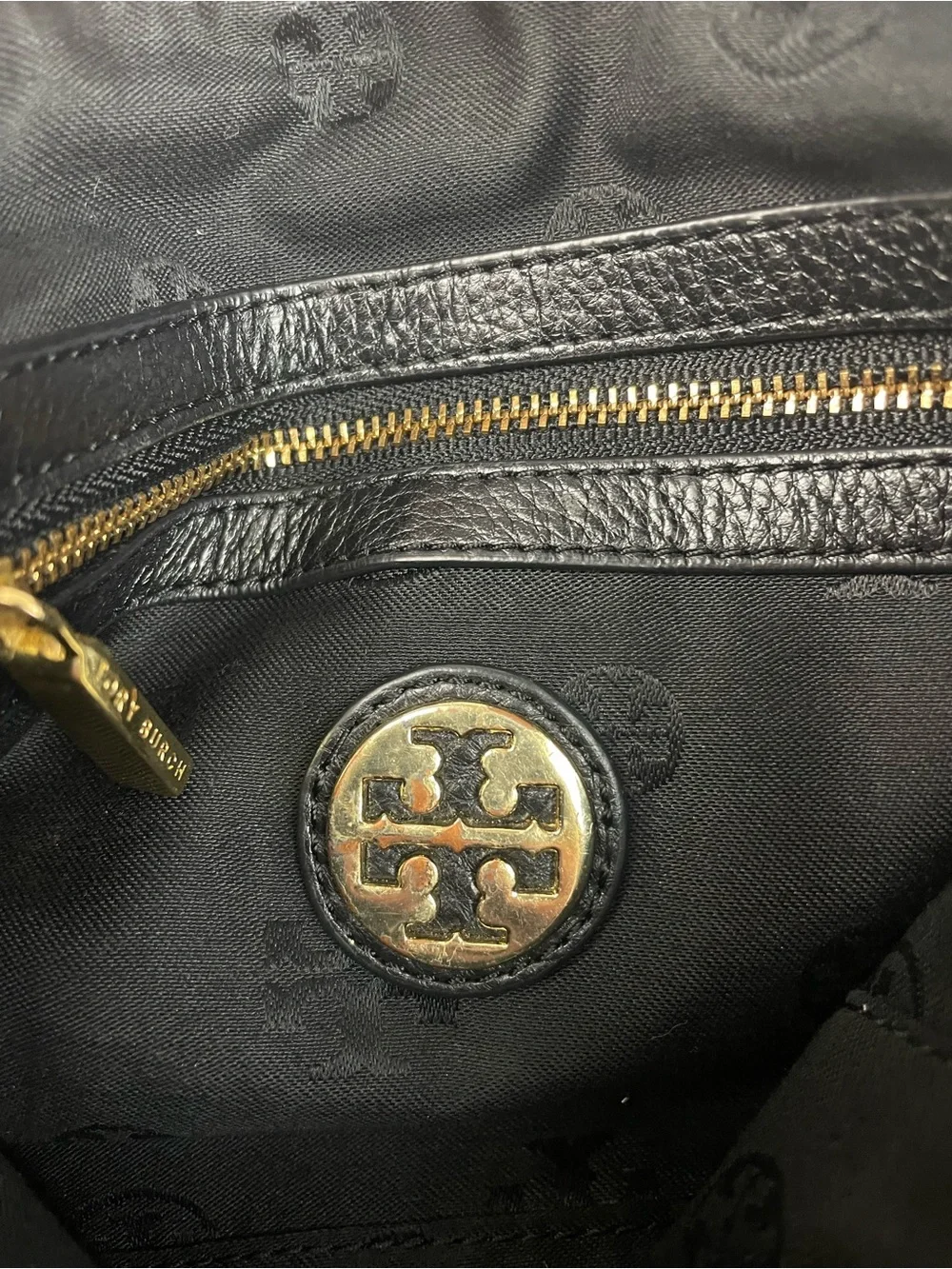Tory Burch Meyer Pebbled Leather Chain Crossbody Purse